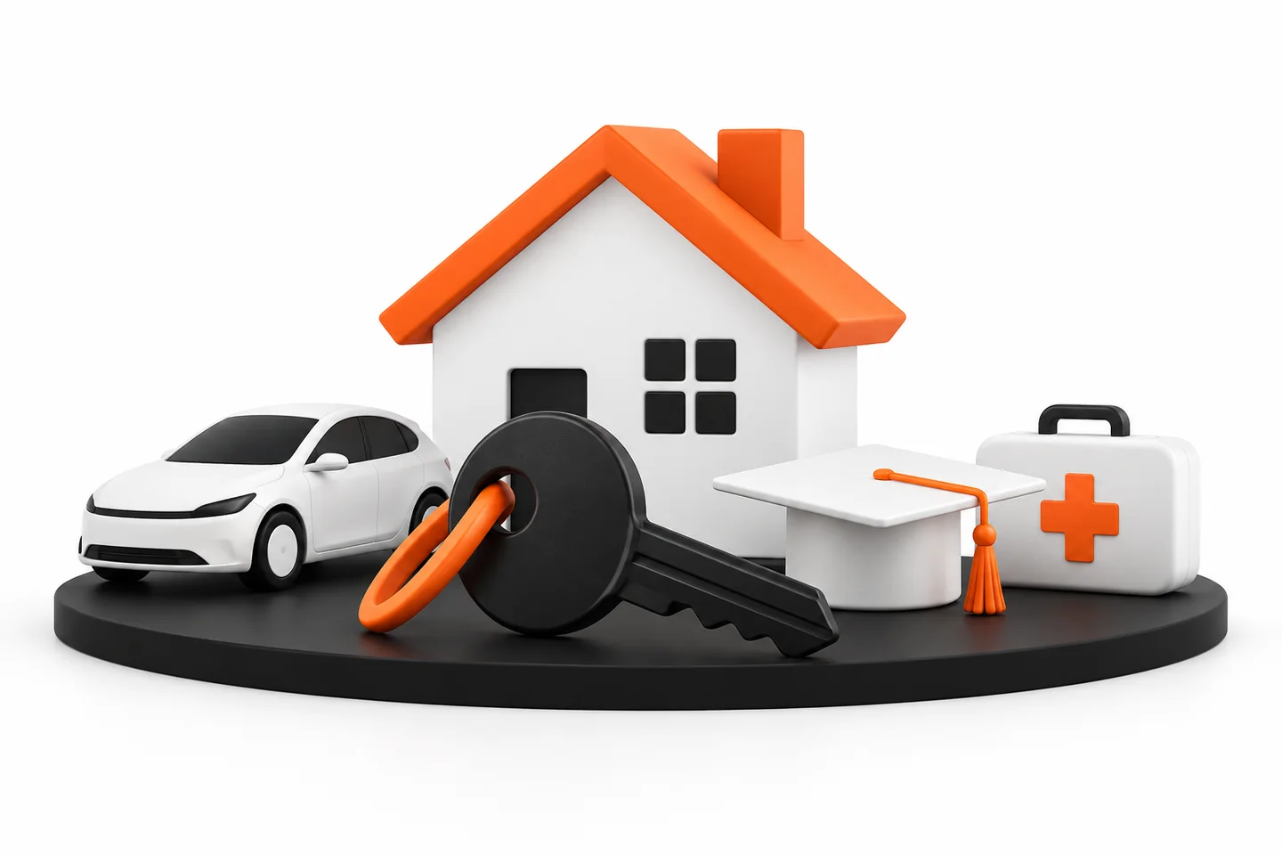 Graphic of a home key and everyday settlement support